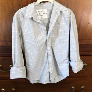 Frank and Eileen grey plaid shirt size XS